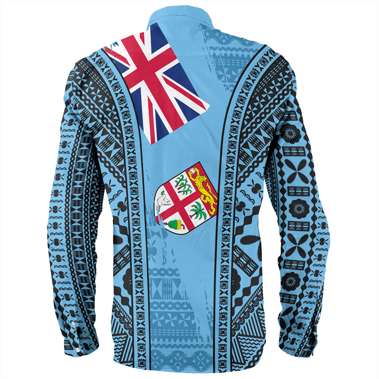 Fiji Long Sleeve Shirt Bula Pattern Style Flag