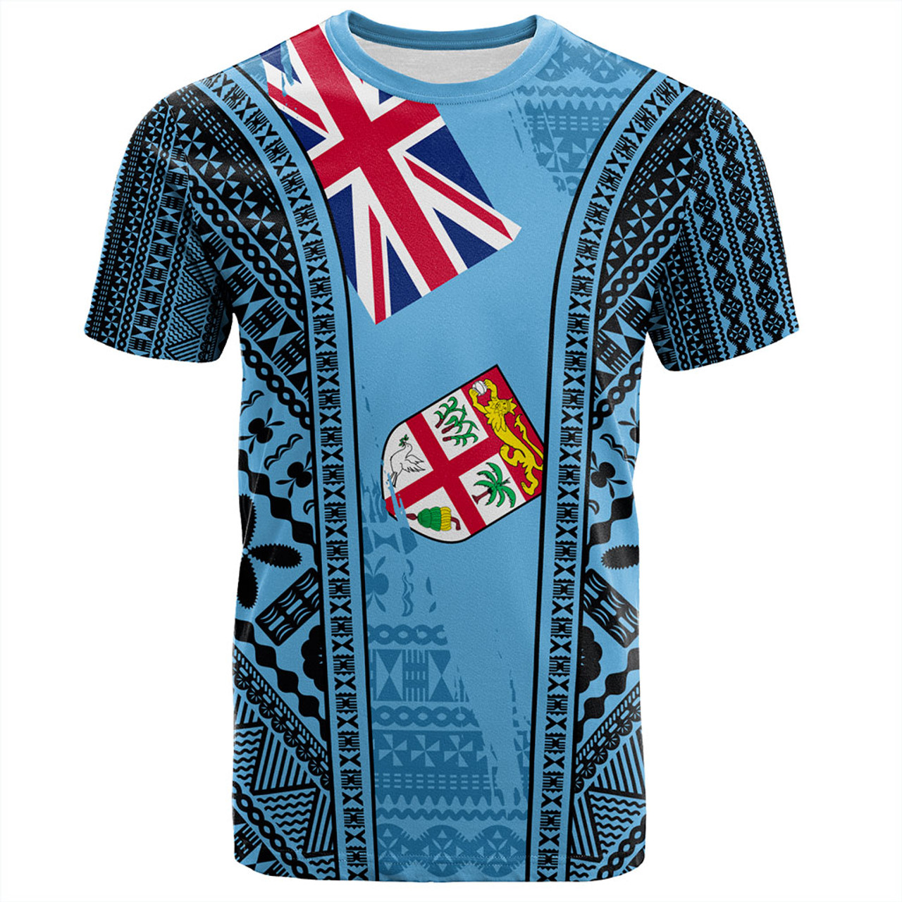 Fiji T-Shirt Bula Pattern Style Flag