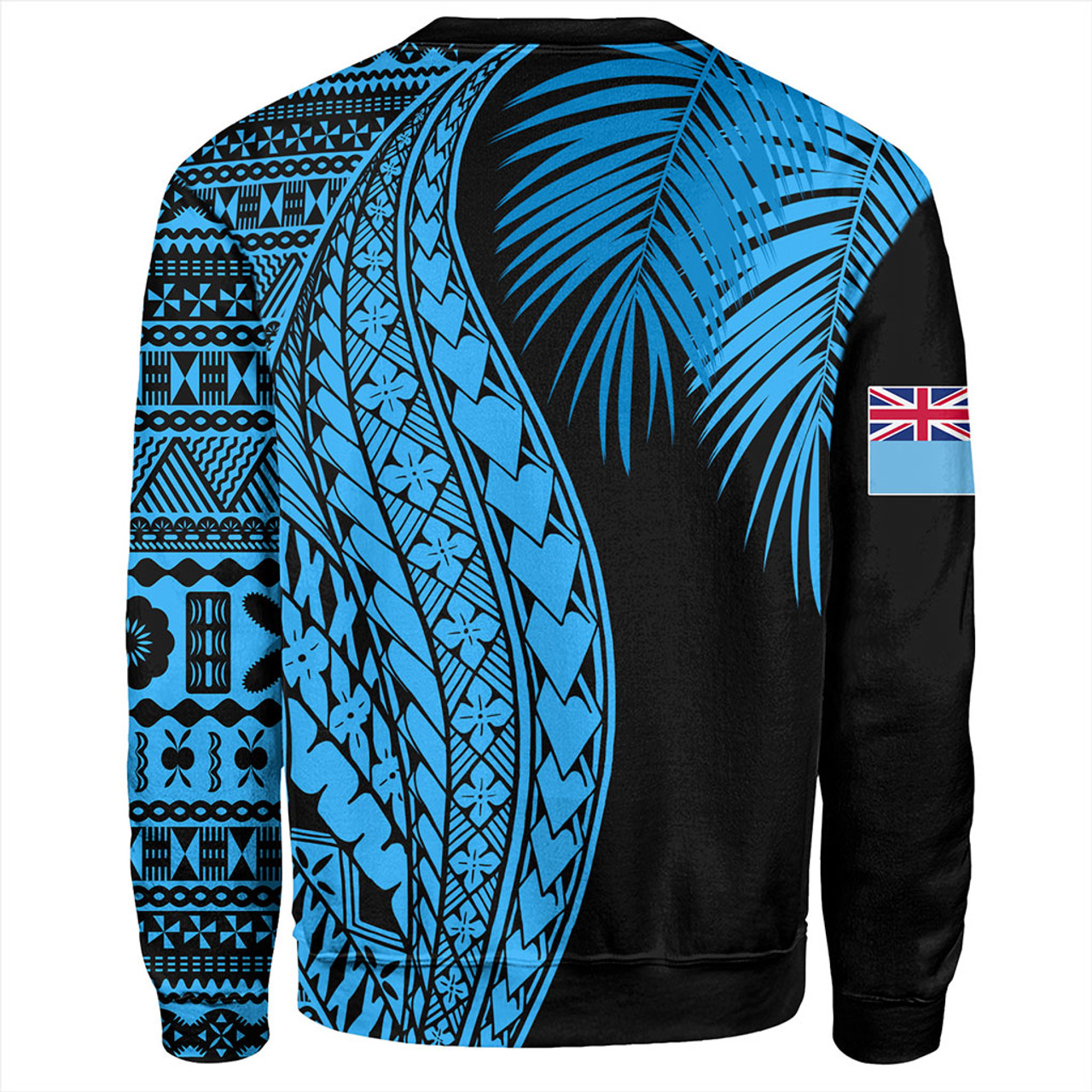 Fiji Sweatshirt Traditional Tattoo Style Leaf