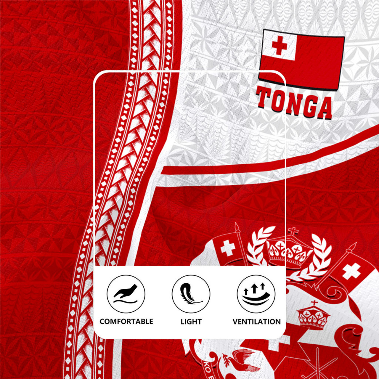 Tonga Rugby Jersey Custom Tribal Ngatu Design Flag