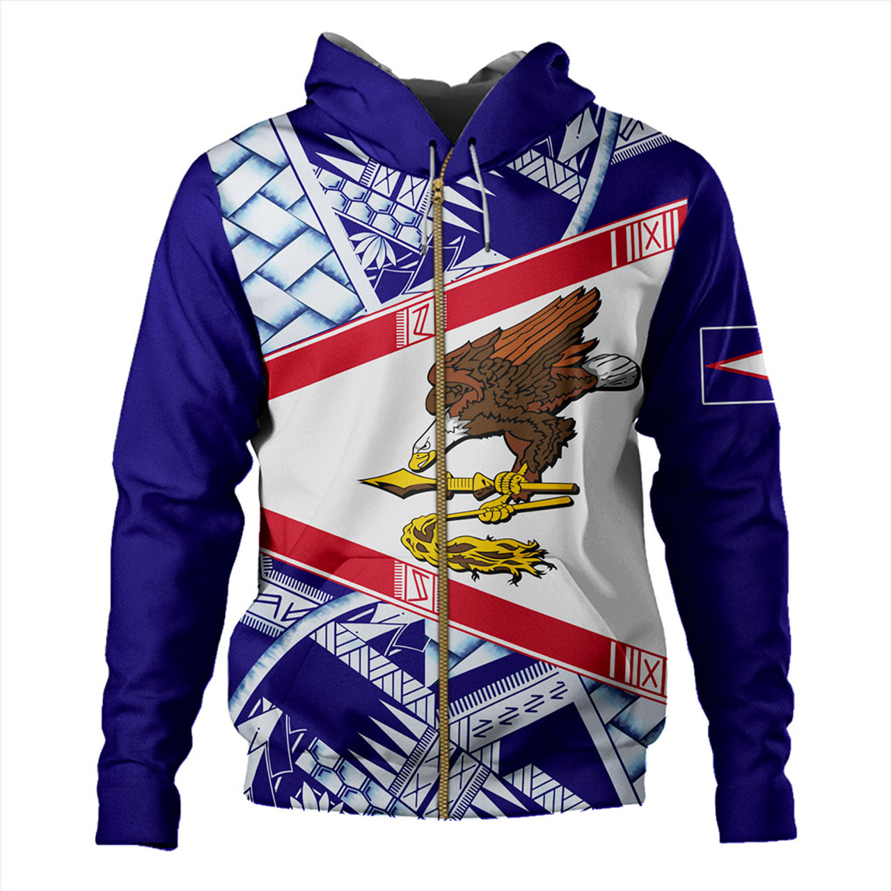 American Samoa Hoodie Flag Design With Pattern