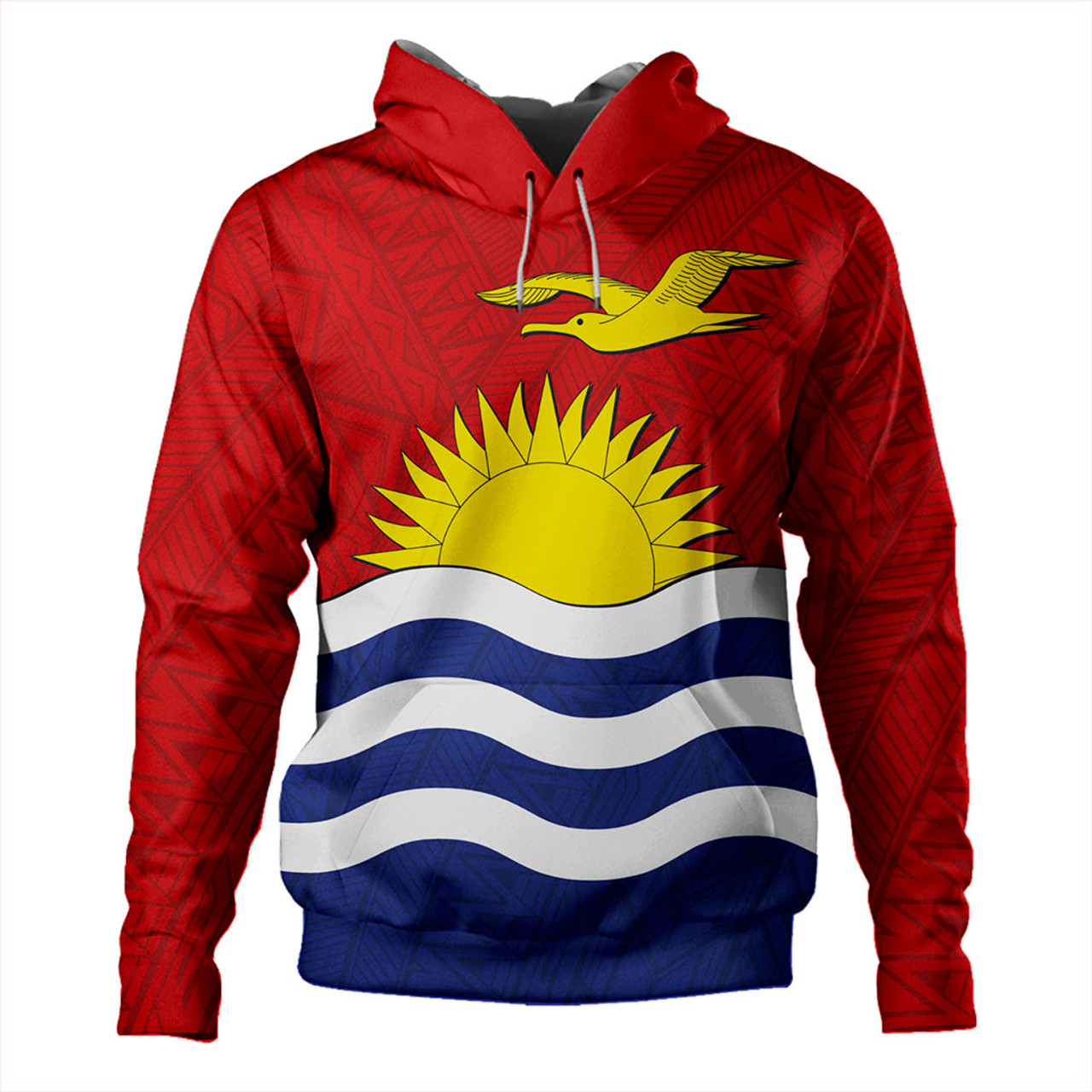 Kiribati Hoodie Flag Design With Pattern