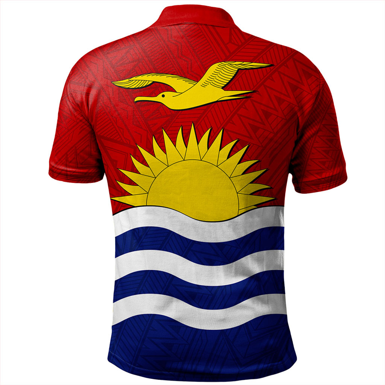Kiribati Polo Shirt Flag Design With Pattern