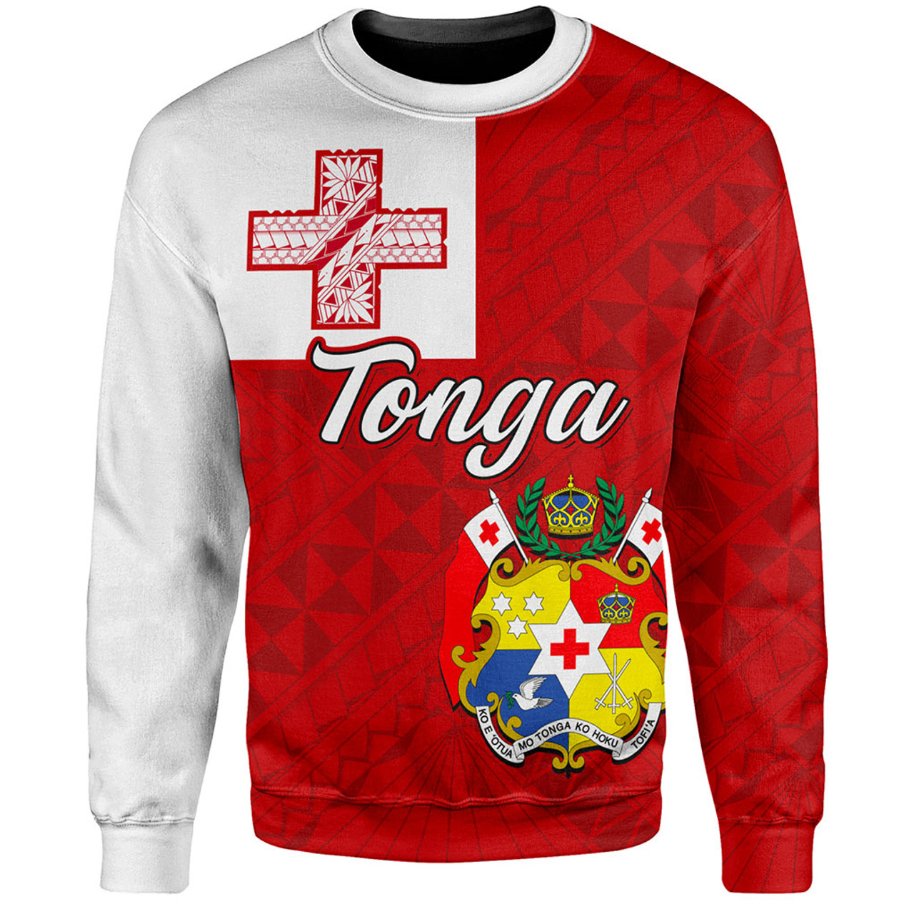 Tonga Sweatshirt Flag Design With Pattern