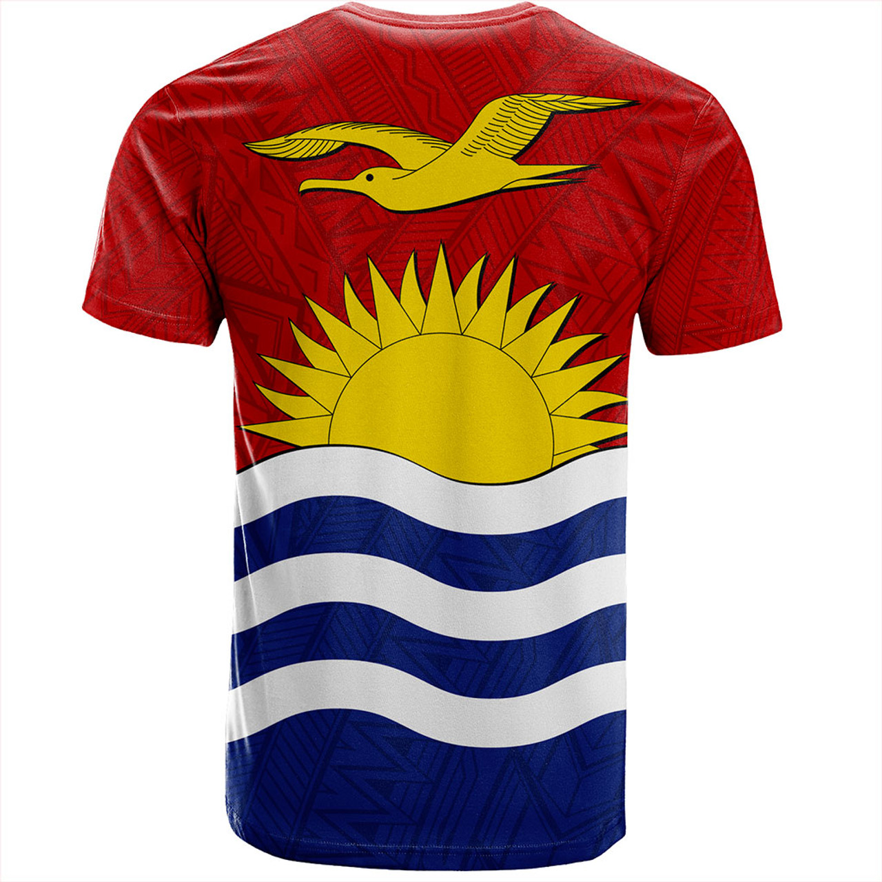 Kiribati T-Shirt Flag Design With Pattern