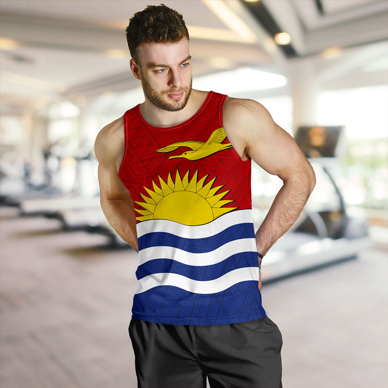 Kiribati Tank Top Flag Design With Pattern