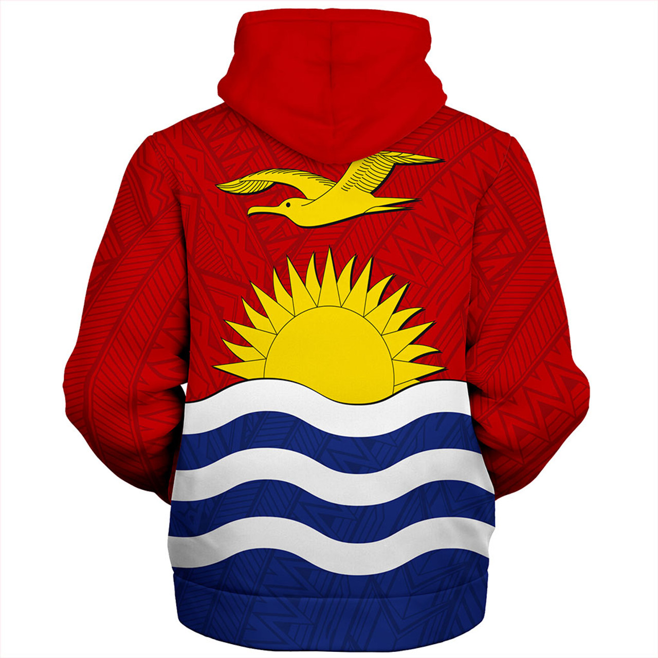 Kiribati Sherpa Hoodie Flag Design With Pattern