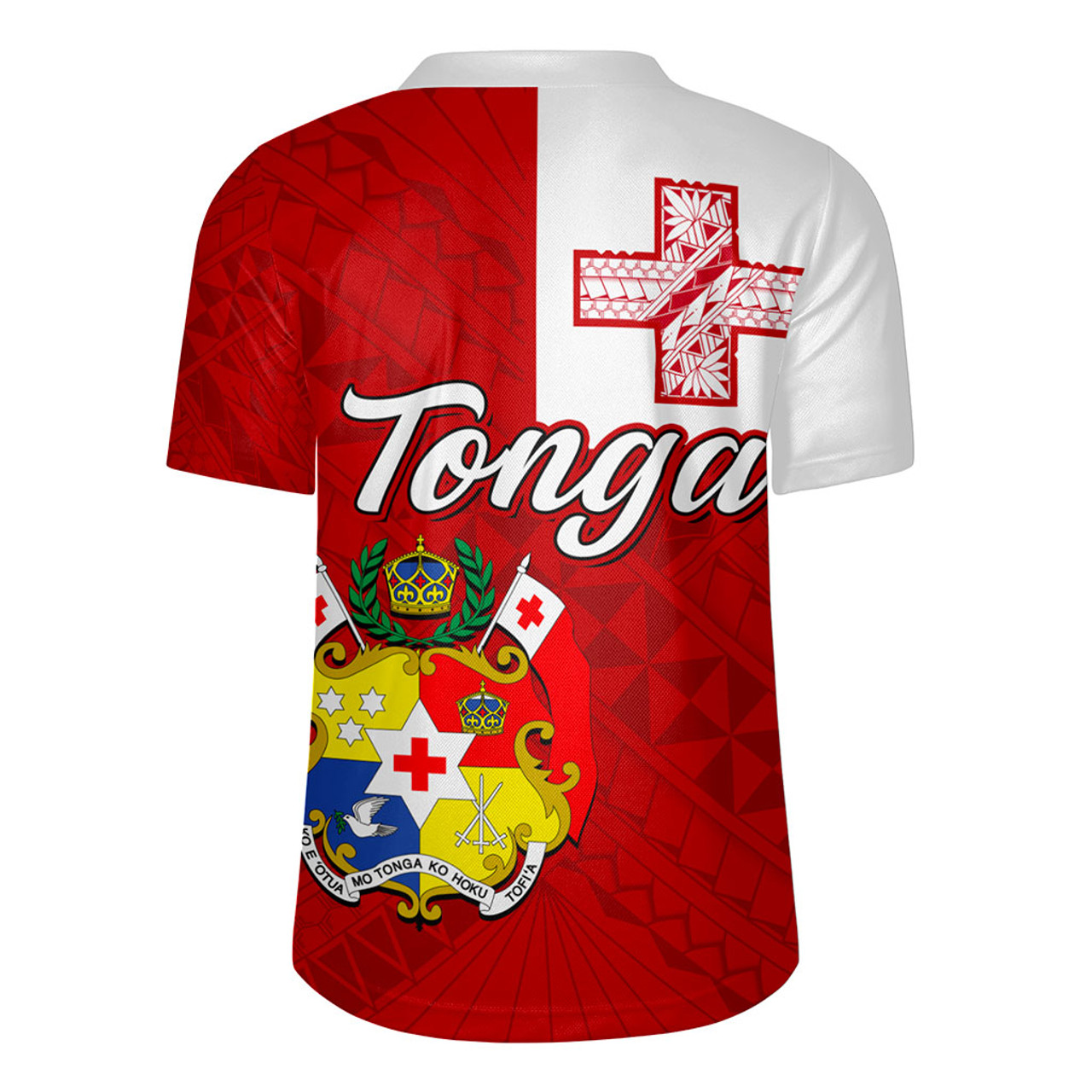 Tonga Rugby Jersey Flag Design With Pattern