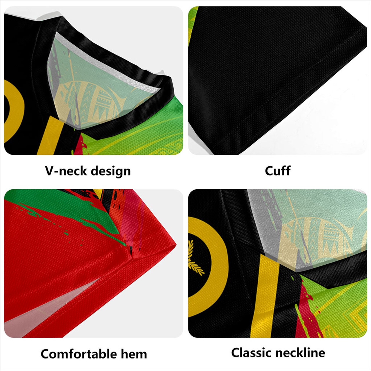 Vanuatu Rugby Jersey Tribal Pattern Flag Grunge