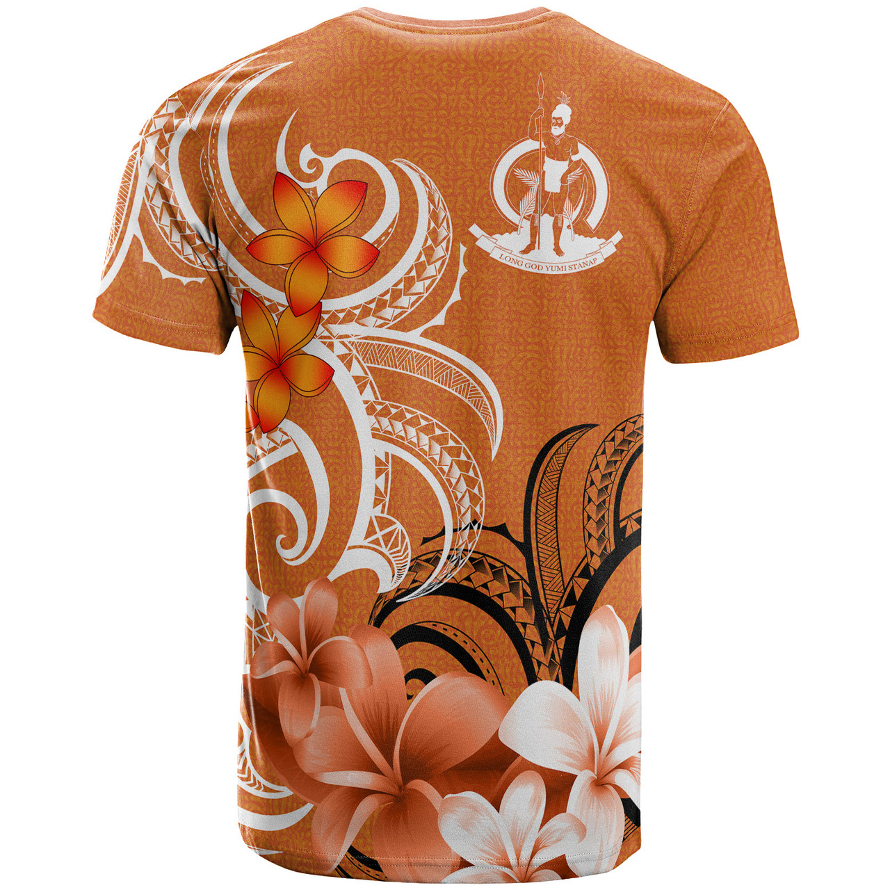 Vanuatu T-Shirt Custom Personalised Floral Spirit Orange2