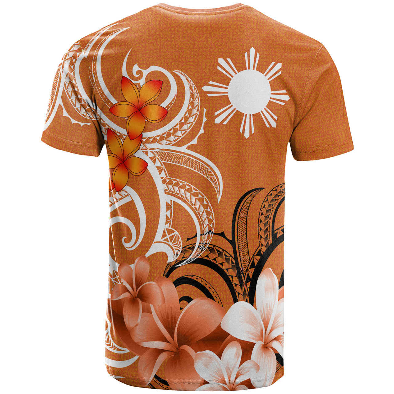 Philippines Filipinos T-Shirt Custom Personalised Floral Spirit Orange2