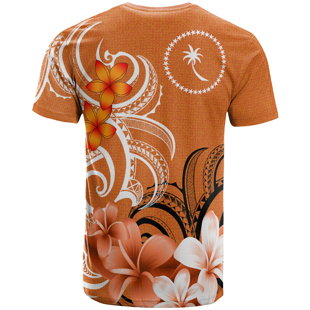 Chuuk State T-Shirt Custom Personalised Floral Spirit Orange2