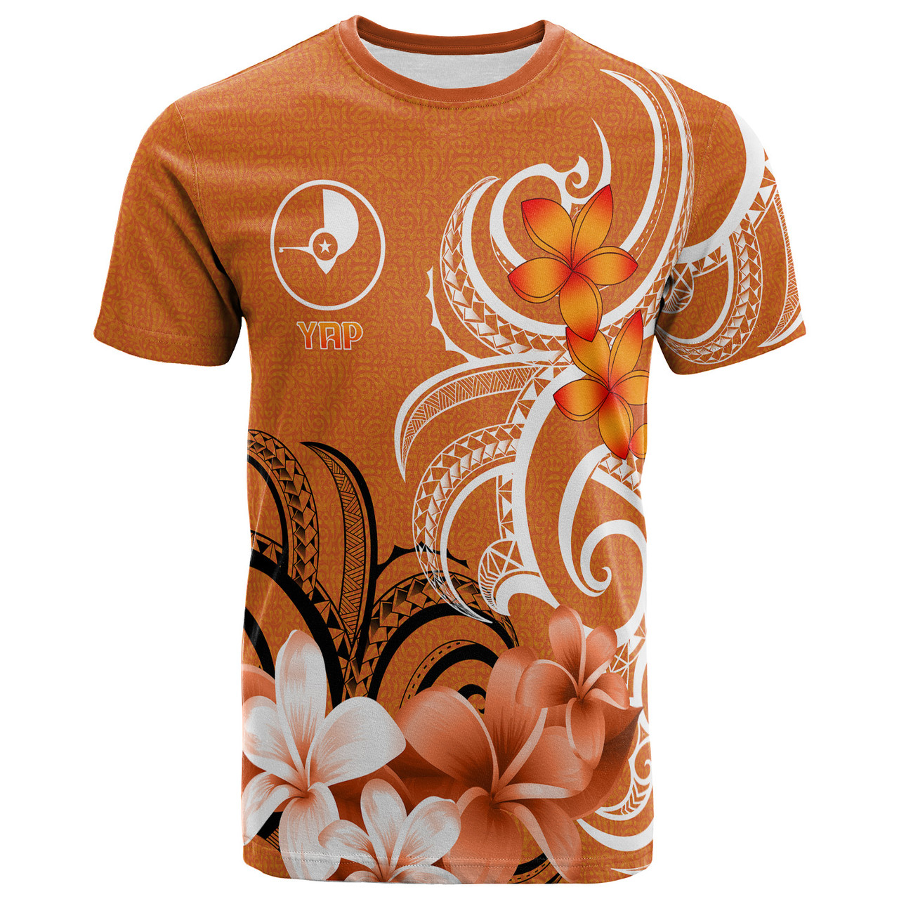 Yap State T-Shirt Custom Personalised Floral Spirit Orange1