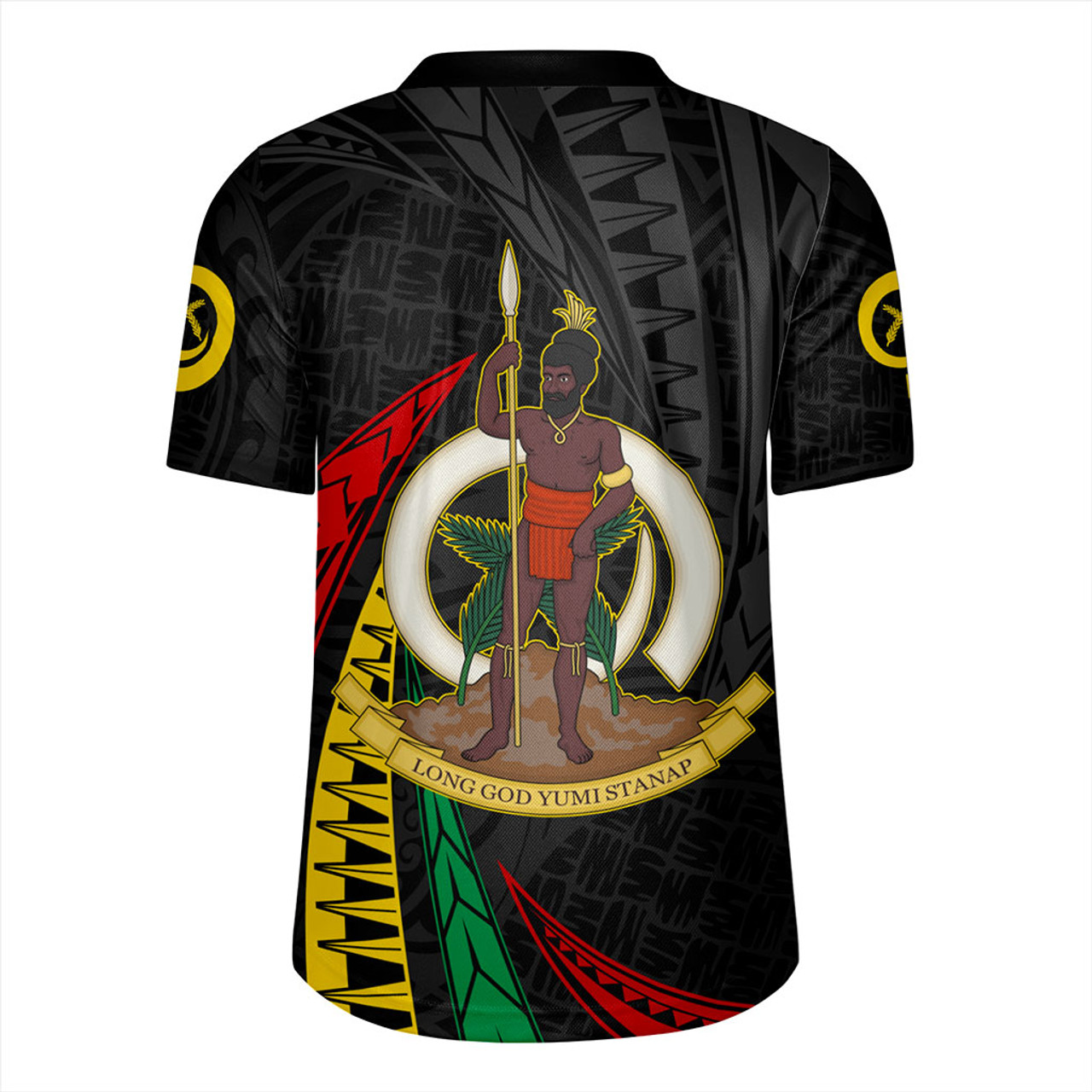 Vanuatu Rugby Jersey Melanesian Tribal Wave