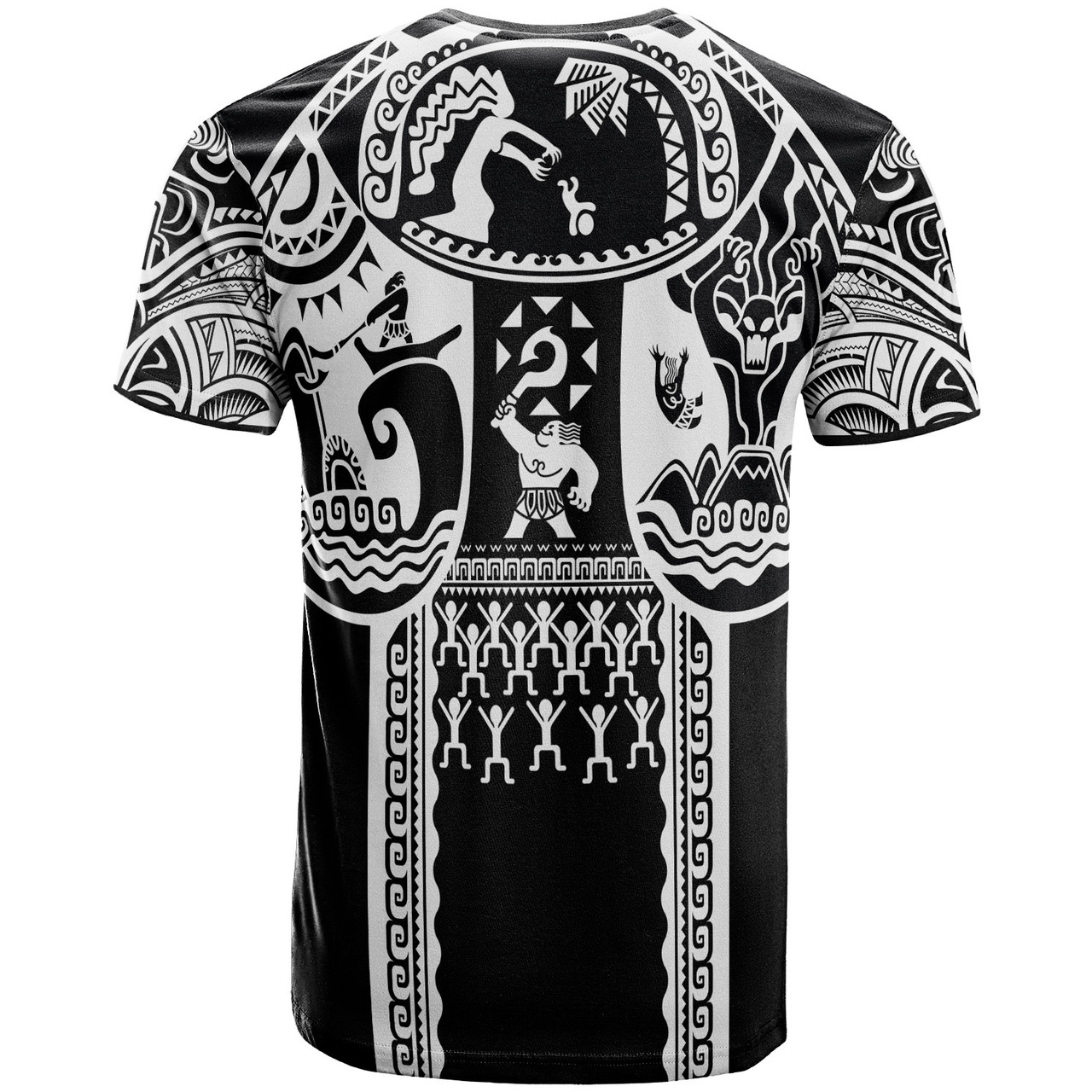 Polynesian T-Shirt Polynesian Patterns Maui Tattoo White2