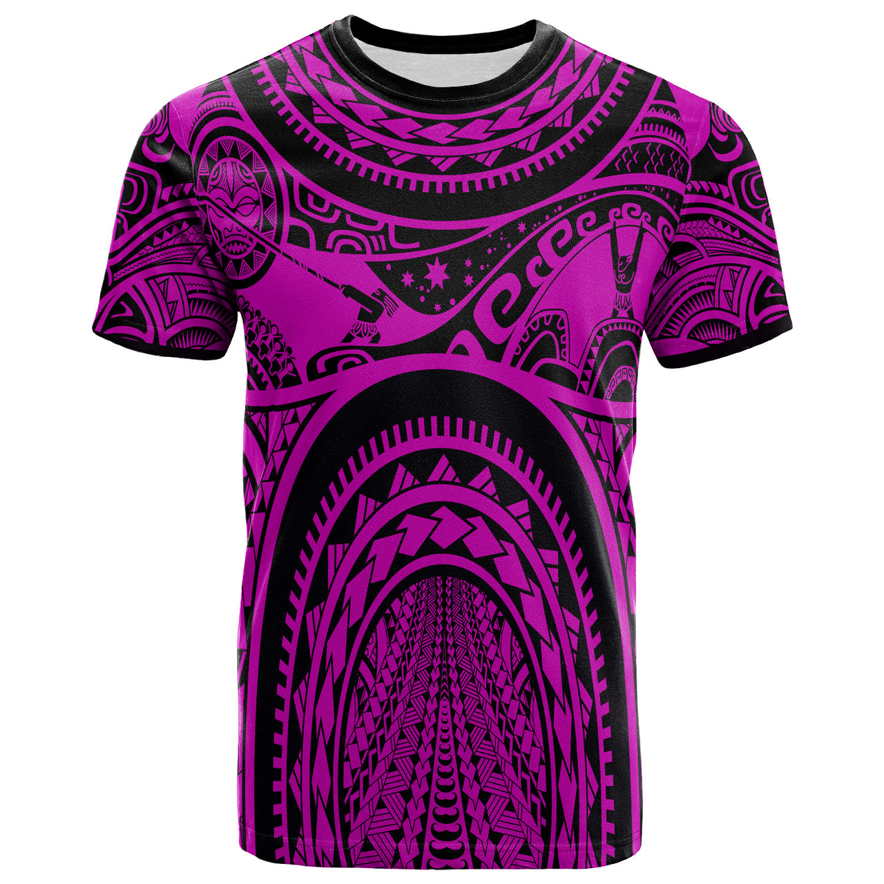 Polynesian T-Shirt Polynesian Patterns Maui Tattoo Pink1