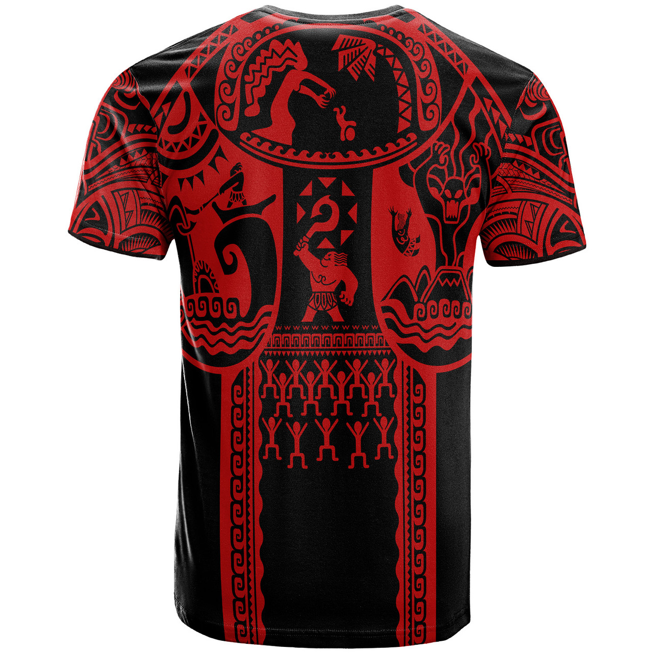 Polynesian T-Shirt Polynesian Patterns Maui Tattoo Red2