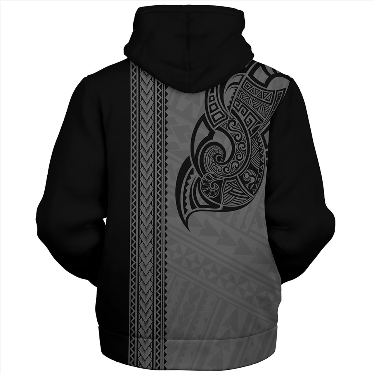 Philippines Filipinos Sherpa Hoodie Polynesia Tribal Tattoo Grey