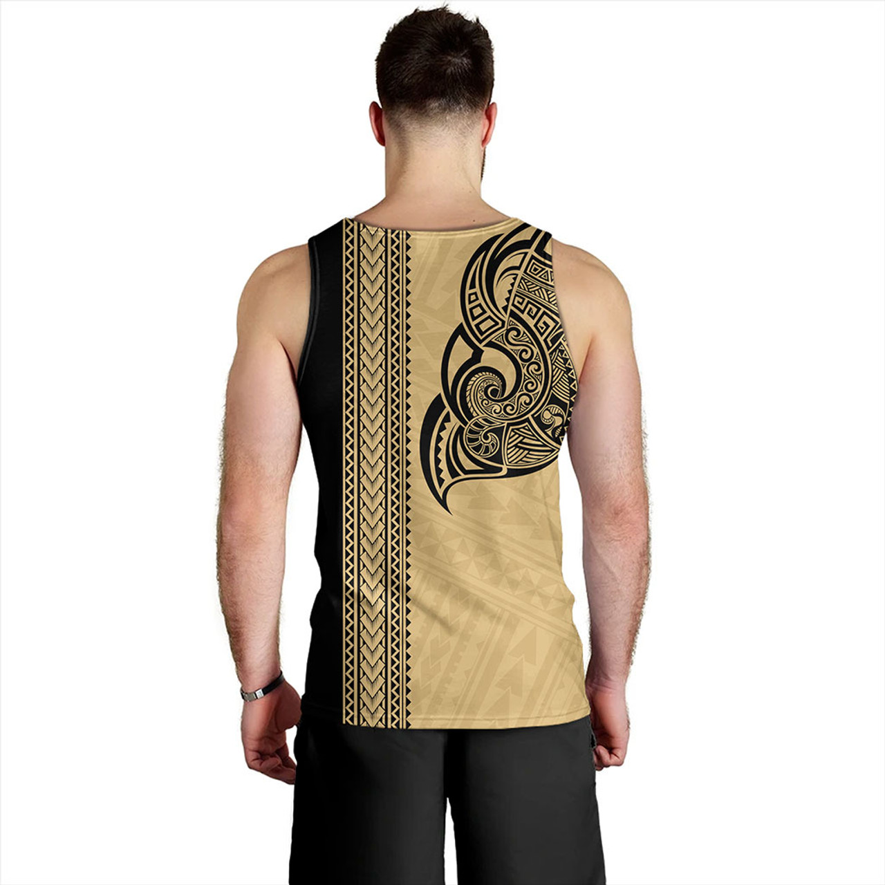 Philippines Filipinos Tank Top Polynesia Tribal Tattoo Gold