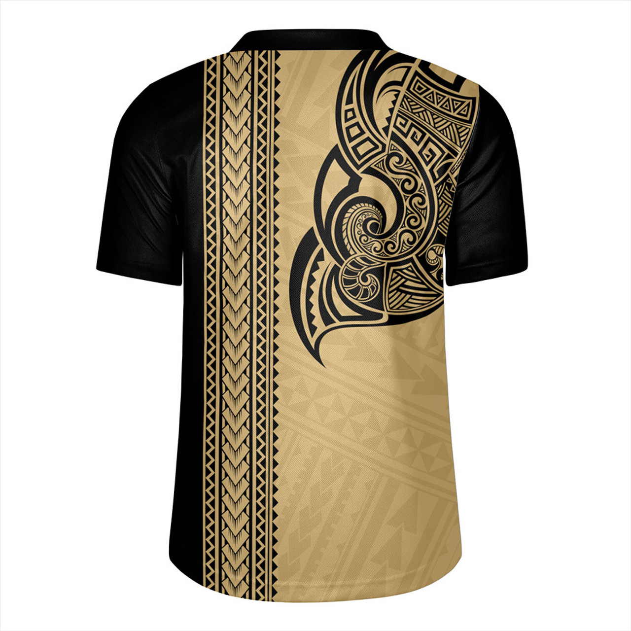 Philippines Filipinos Rugby Jersey Polynesia Tribal Tattoo Gold