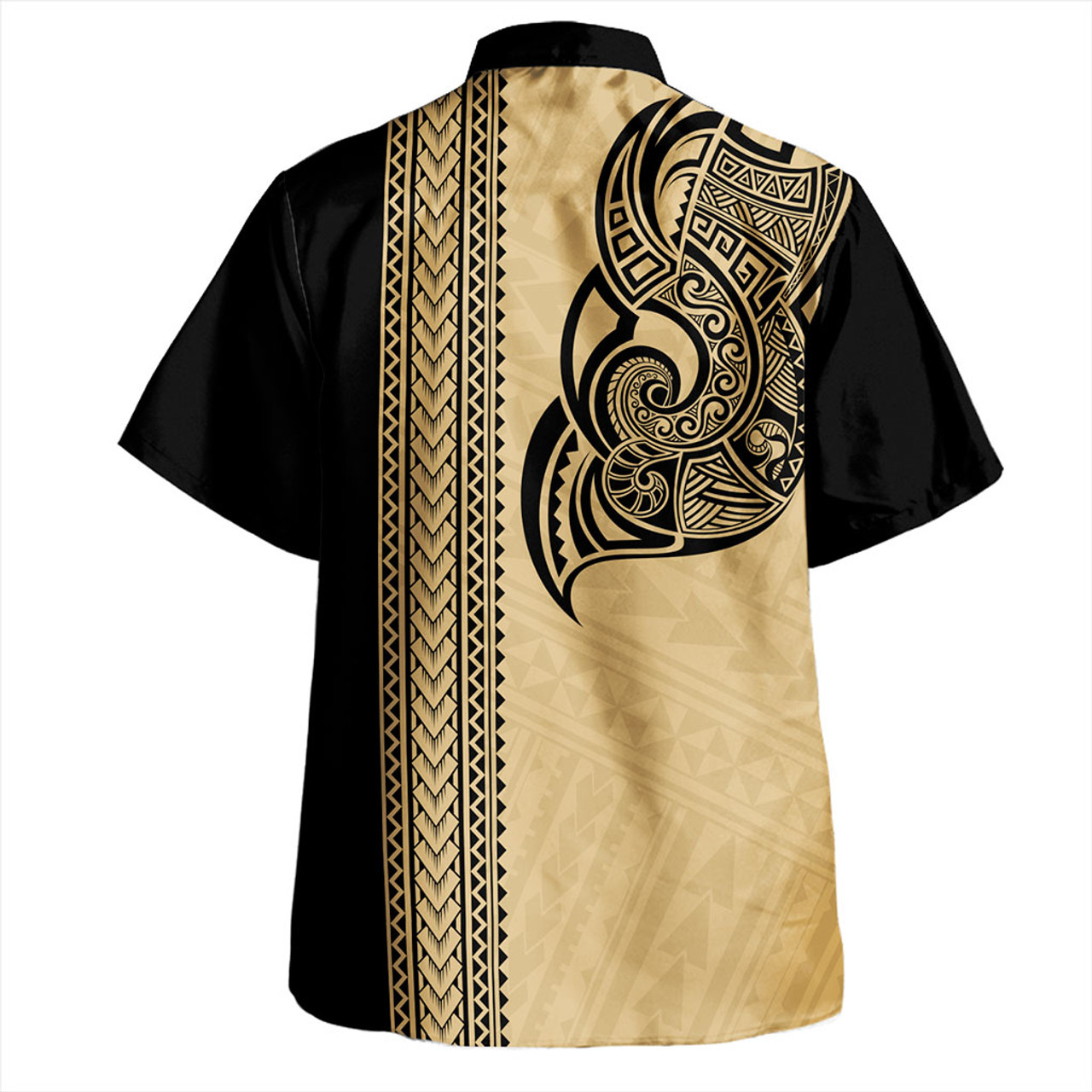 Samoa Hawaiian Shirt Polynesia Tribal Tattoo Gold