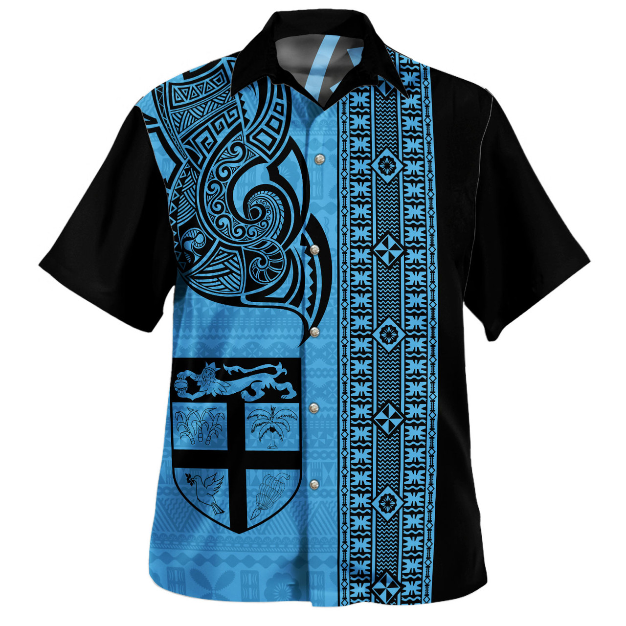 Fiji Hawaiian Shirt  Bula Tribal Tattoo