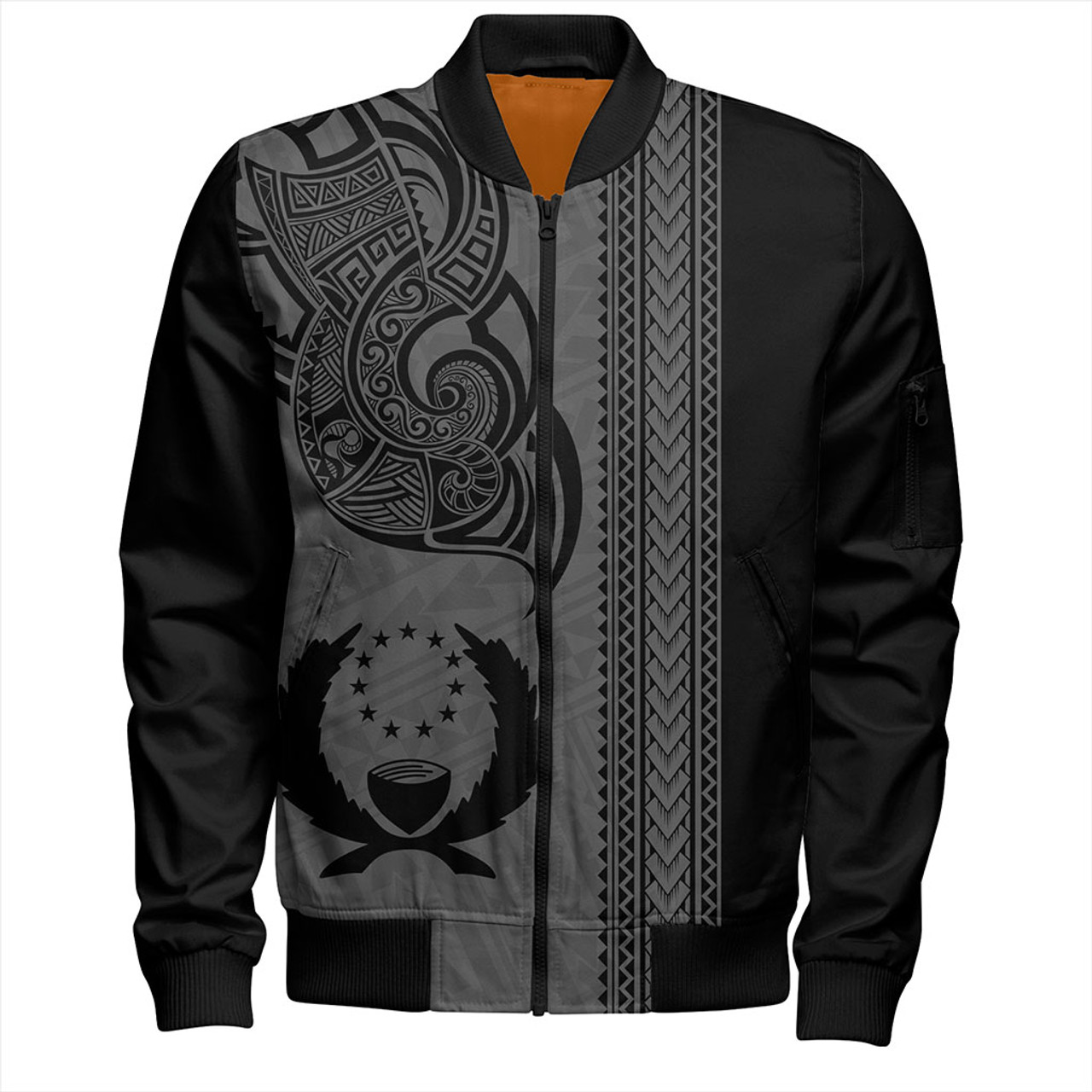 Pohnpei State Bomber Jacket Polynesia Coat Of Arms Tribal Tattoo