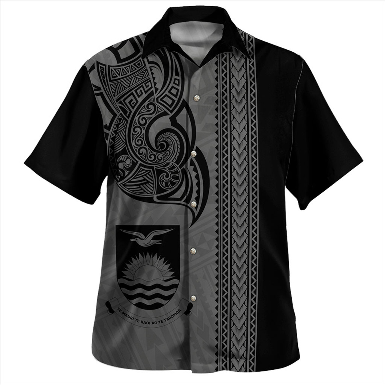 Kiribati Hawaiian Shirt Polynesia Coat Of Arms Tribal Tattoo