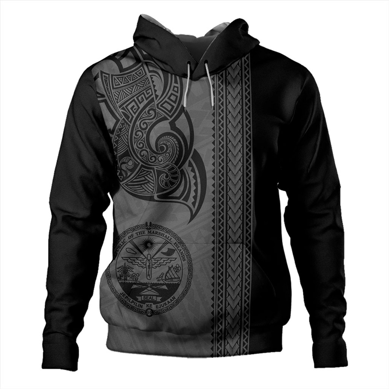 Marshall Islands Hoodie Polynesia Coat Of Arms Tribal Tattoo