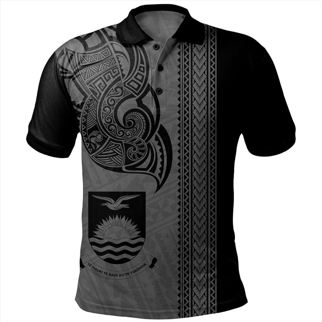 Kiribati Polo Shirt Polynesia Coat Of Arms Tribal Tattoo