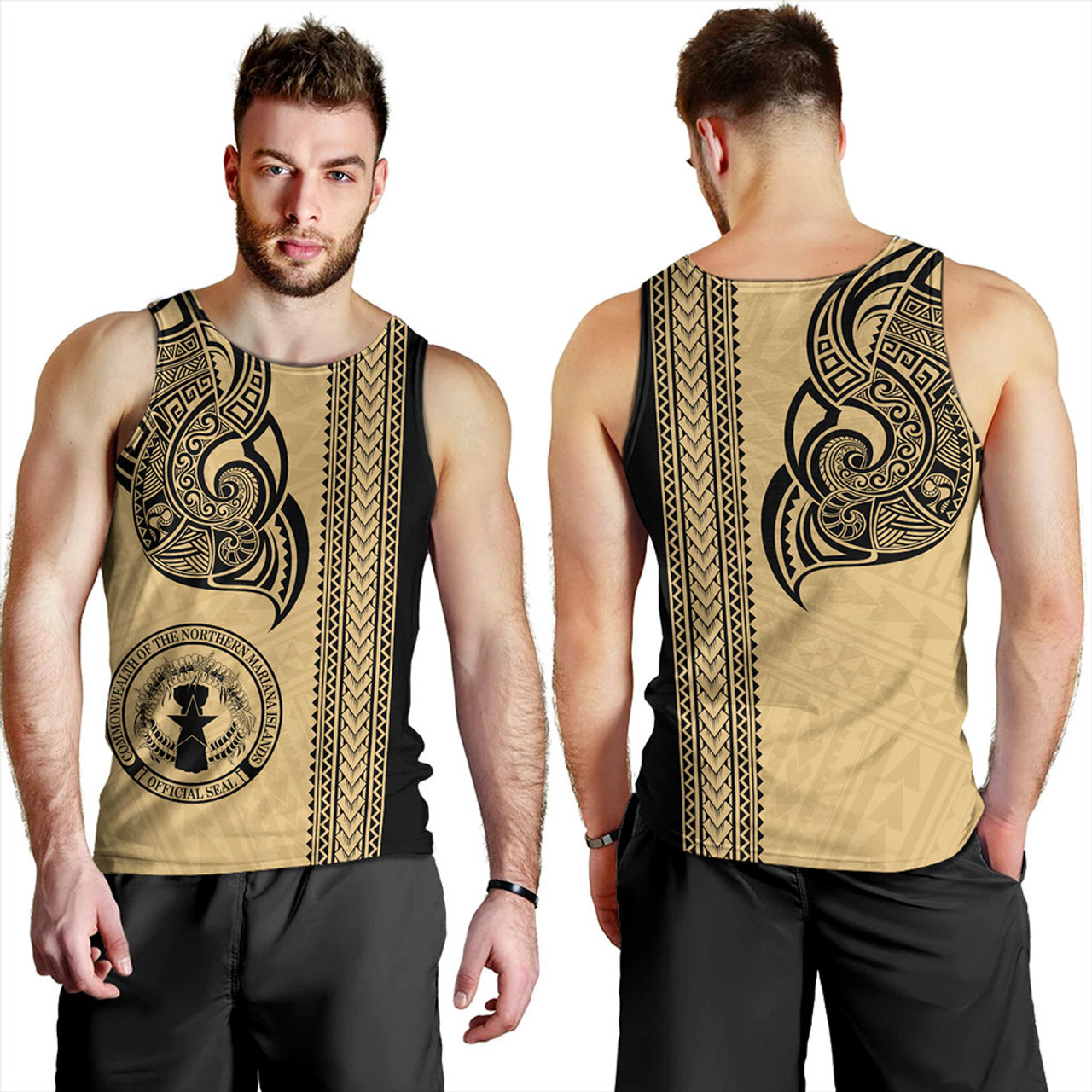 Northern Mariana Islands Tank Top Polynesia Coat Of Arms Tribal Tattoo