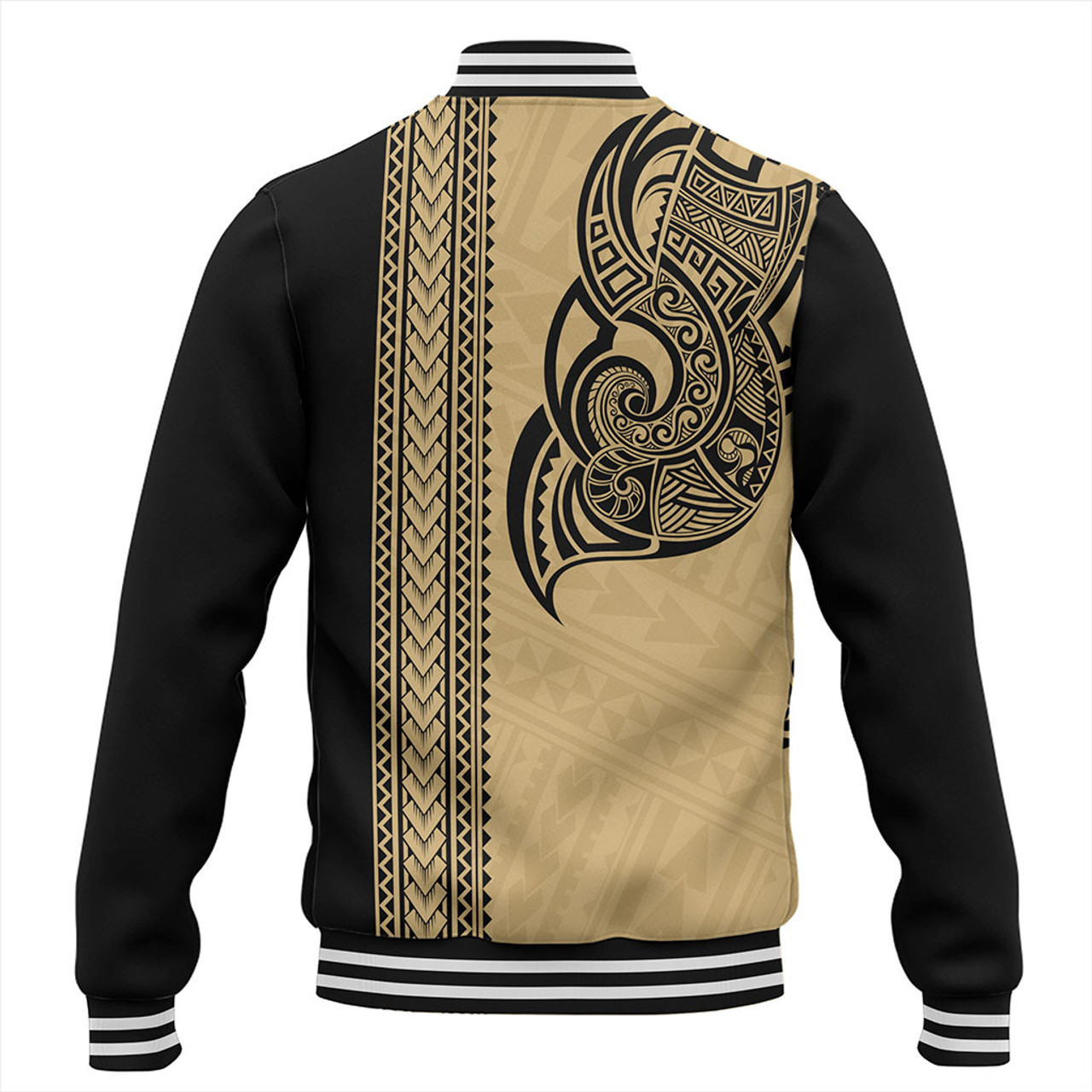 Kosrae Baseball Jacket Polynesia Coat Of Arms Tribal Tattoo
