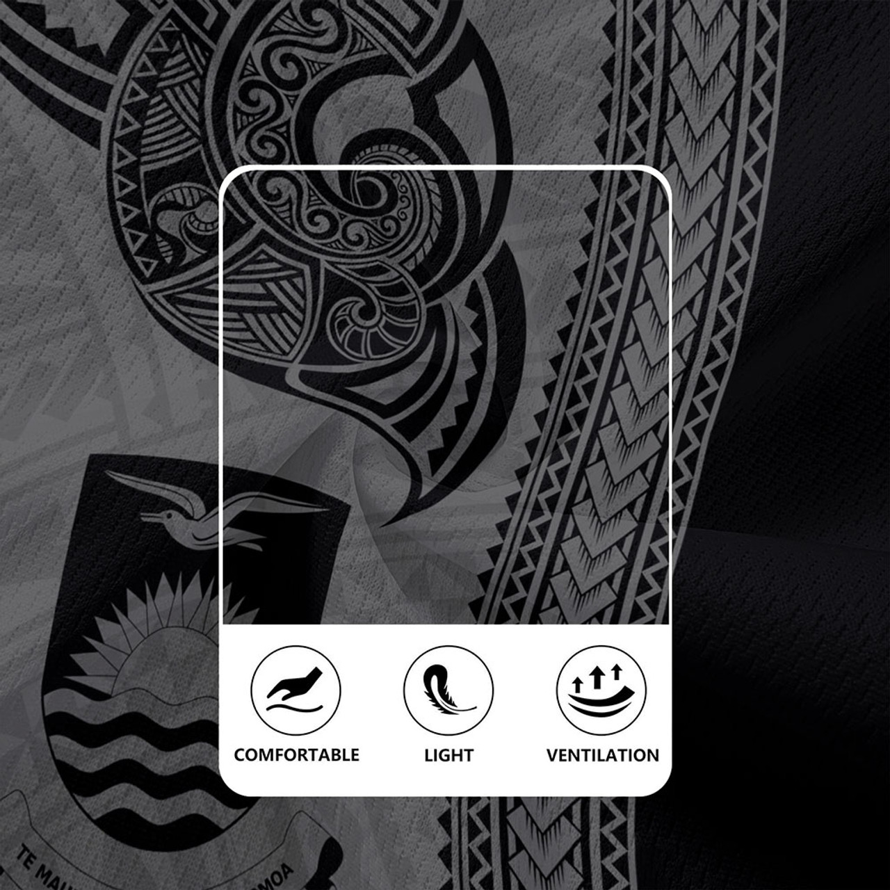 Kiribati Rugby Jersey Polynesia Coat Of Arms Tribal Tattoo