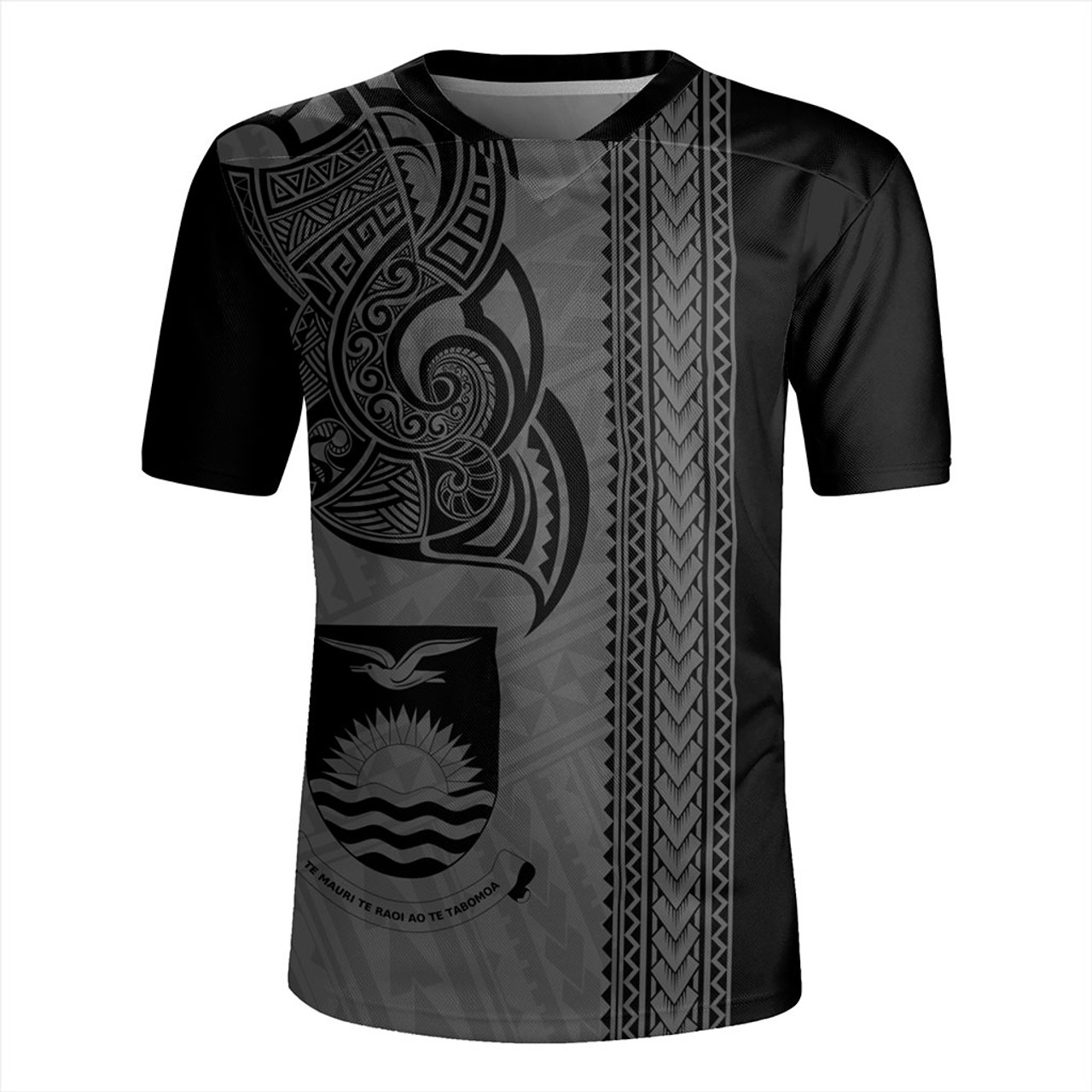 Kiribati Rugby Jersey Polynesia Coat Of Arms Tribal Tattoo
