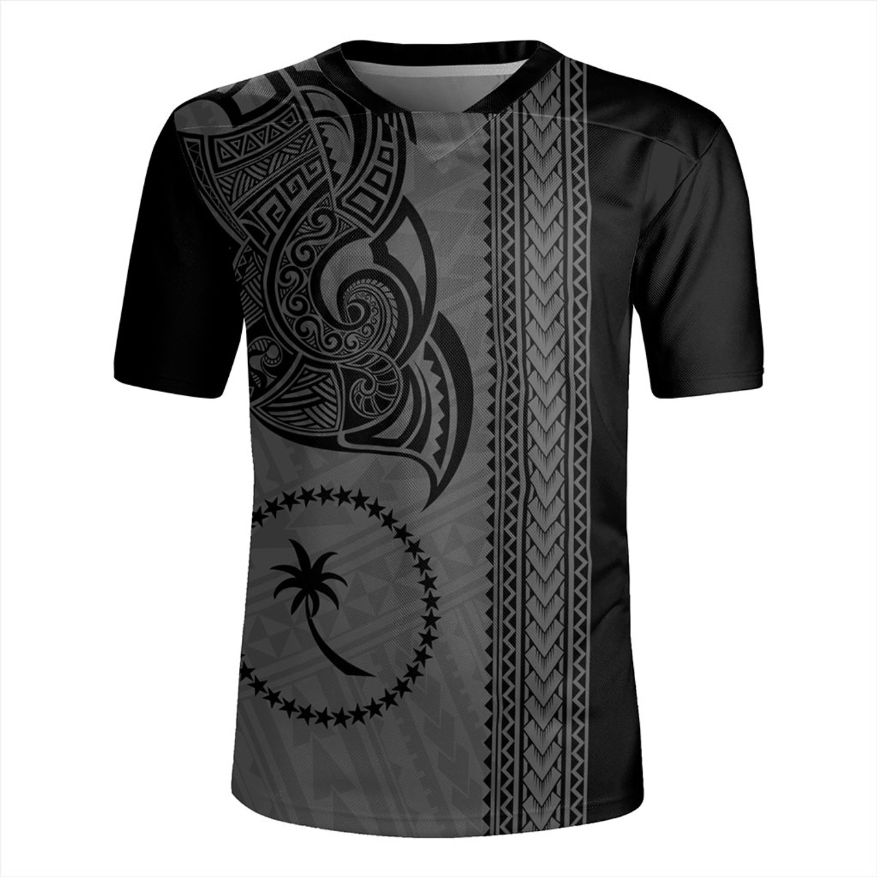 Chuuk State Rugby Jersey Polynesia Coat Of Arms Tribal Tattoo