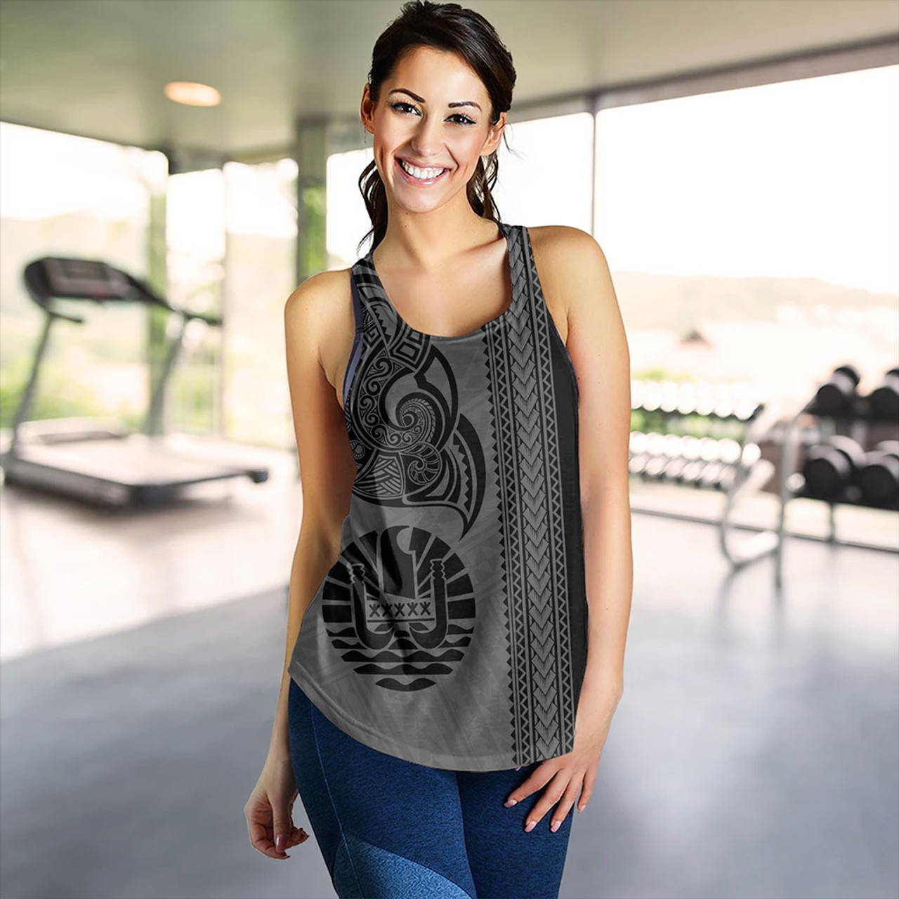 Tahiti Women Tank French Polynesia Tribal Tattoo