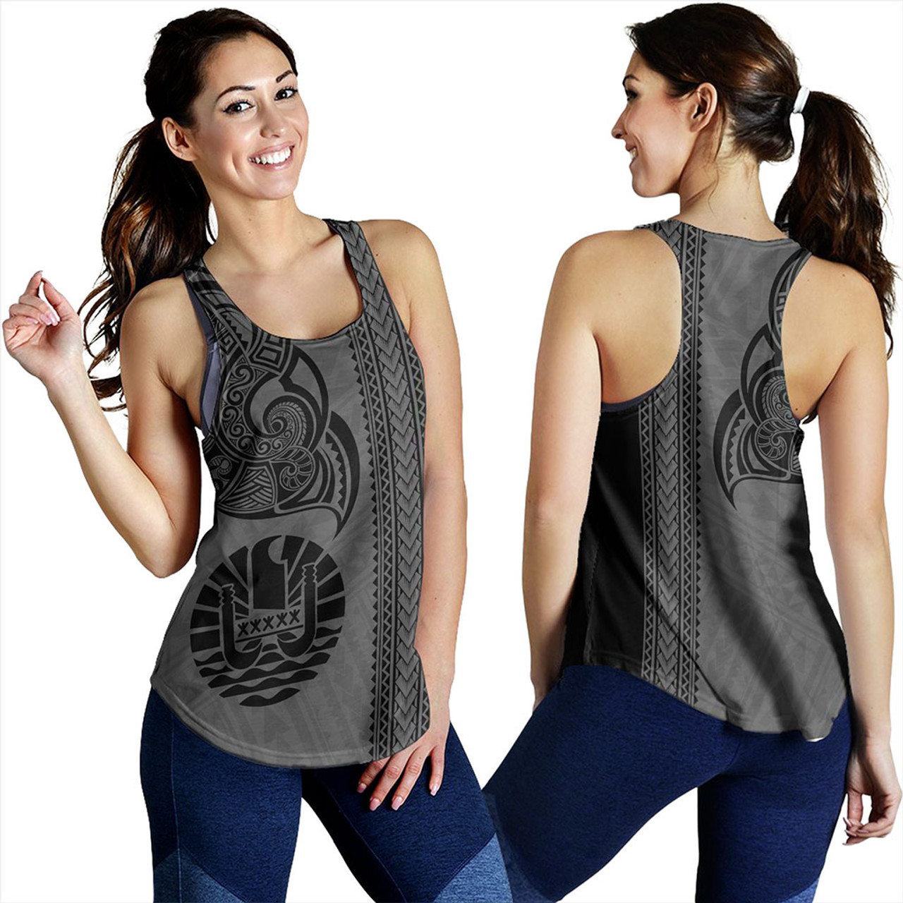 Tahiti Women Tank French Polynesia Tribal Tattoo