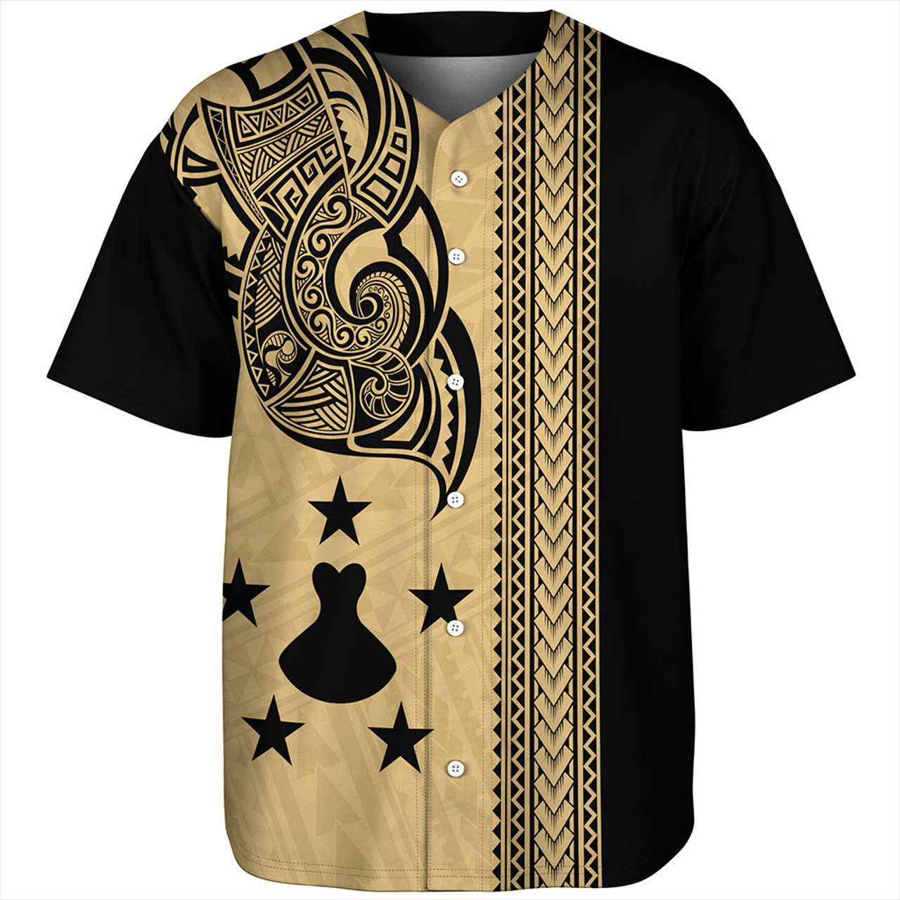 Austral Islands Baseball Shirt Polynesian Coat Of Arms Tribal Tattoo