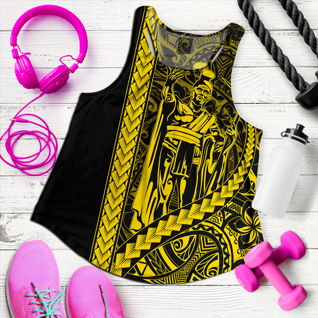 Hawaii Women Tank Tribal Polynesian Kanaka Maoli King Kamehameha