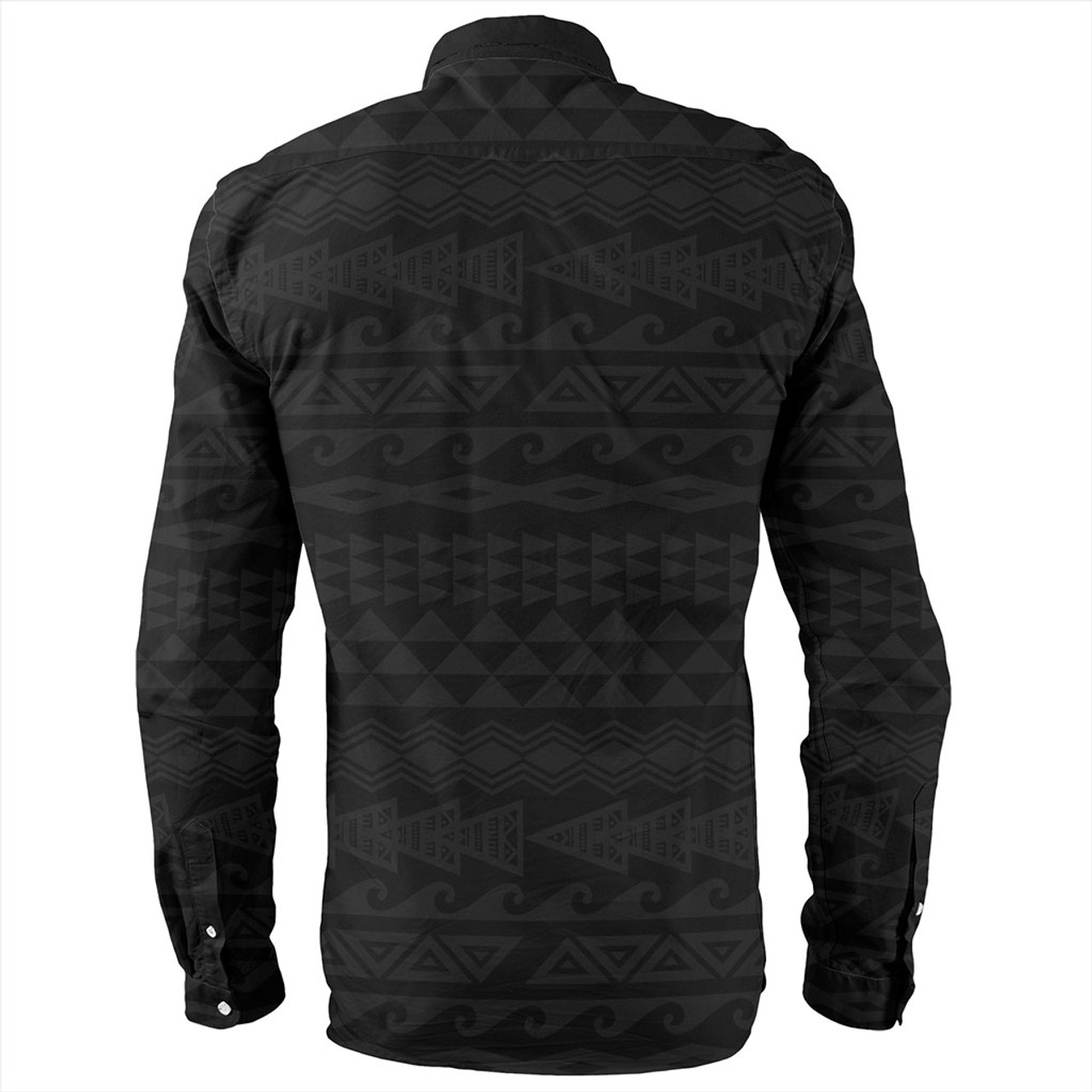 Guam Long Sleeve Shirt Micronesian Tribal Crack Style