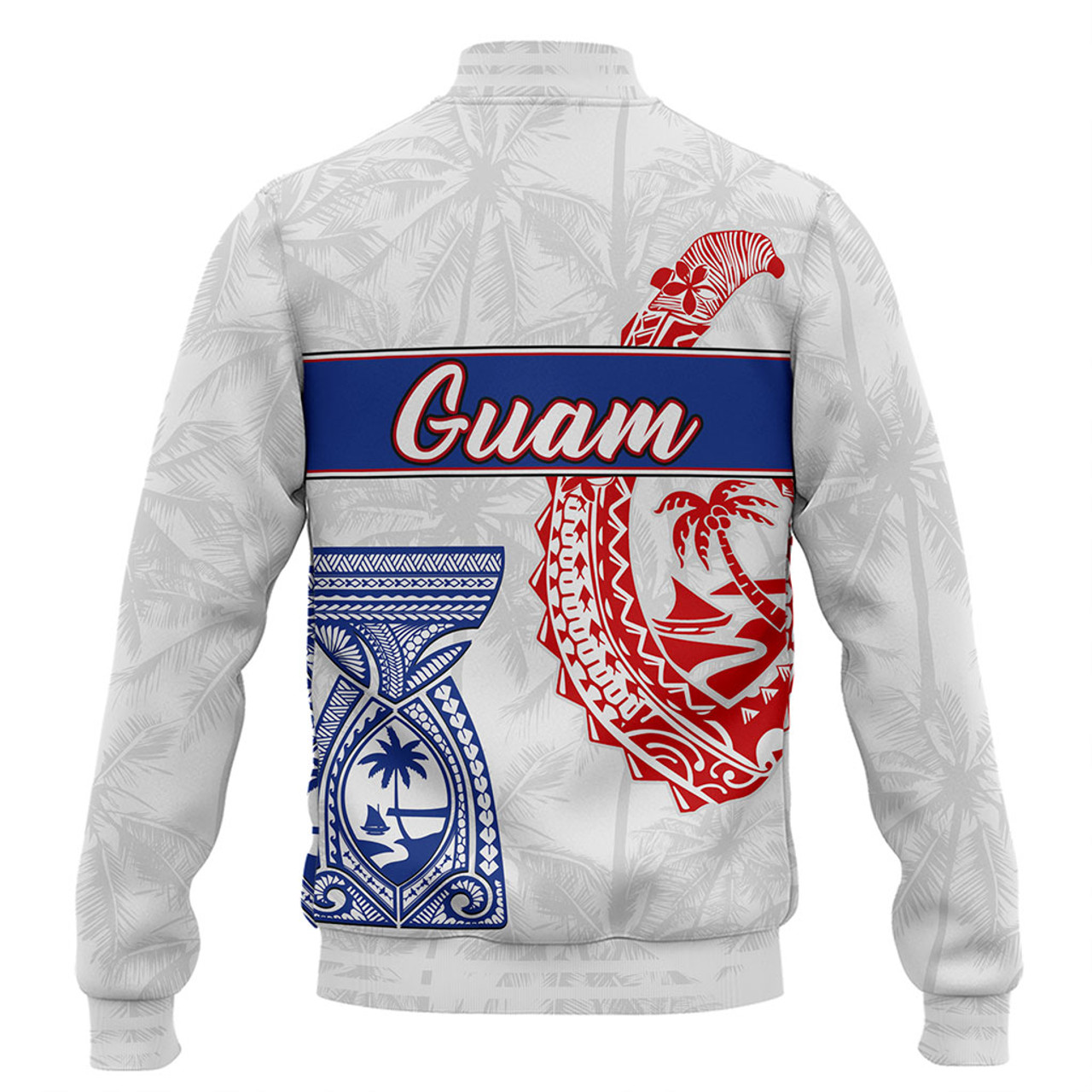 Guam Baseball Jacket Micronesian Hook And Latte Stone Tribal Classic