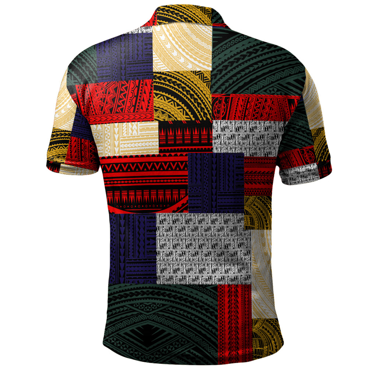 Polynesian Polo Shirt Retro Patchwork2
