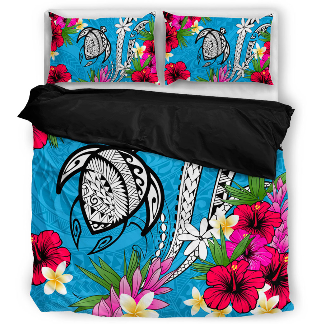 Hawaii Bedding Set Tribal Polynesia Tropical Summer