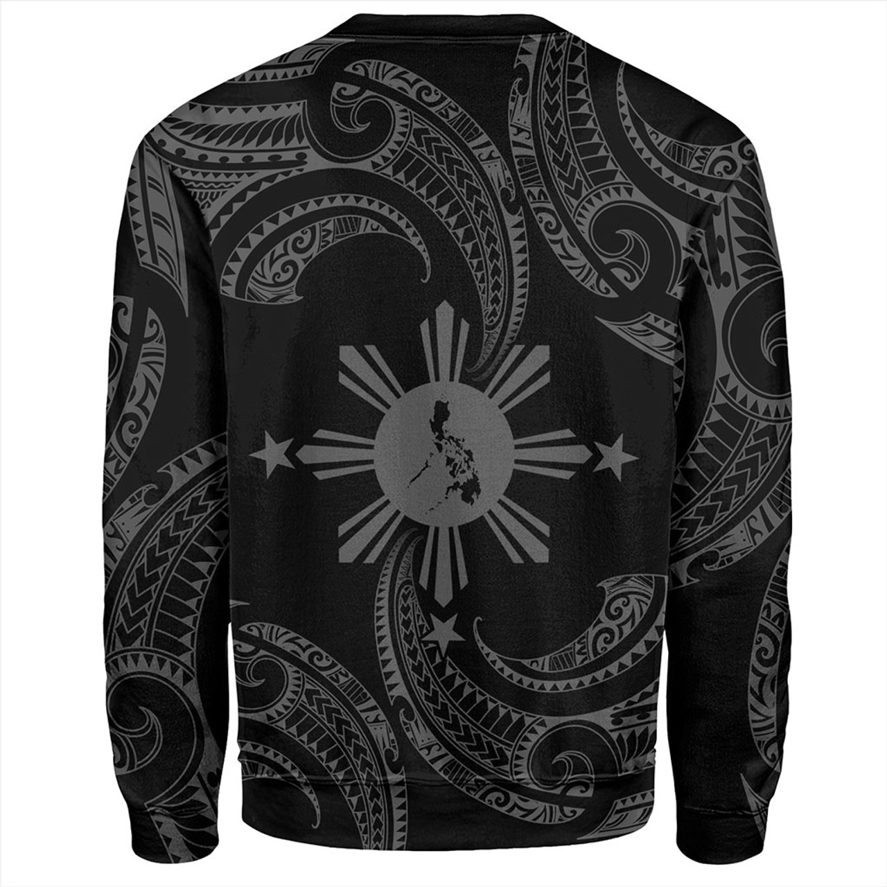 Philippines Filipinos Sweatshirt Tribal Polynesian Wave Tattoo