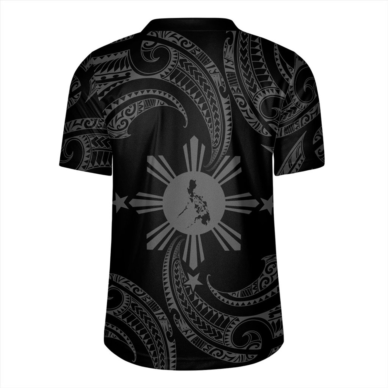 Philippines Filipinos Rugby Jersey Tribal Polynesian Wave Tattoo