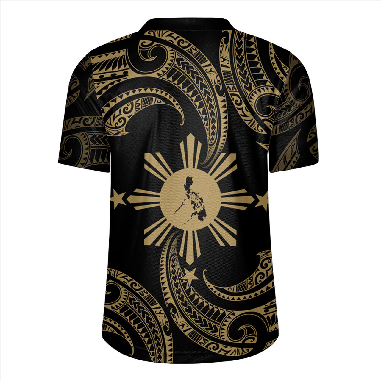 Philippines Filipinos Rugby Jersey Tribal Polynesian Wave Tattoo