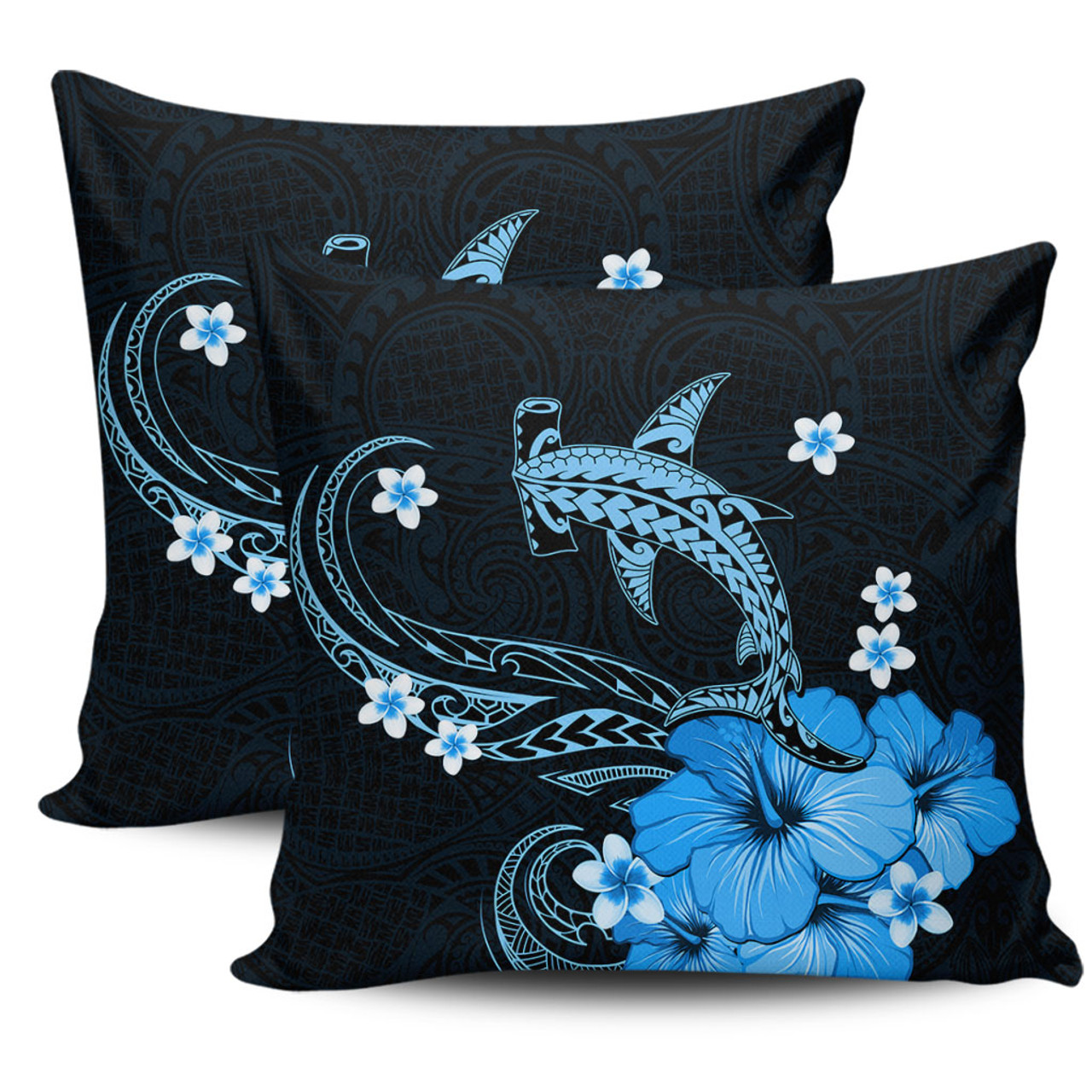 Hawaii Pillow Cover Shark Polynesia Tribal Tattoo