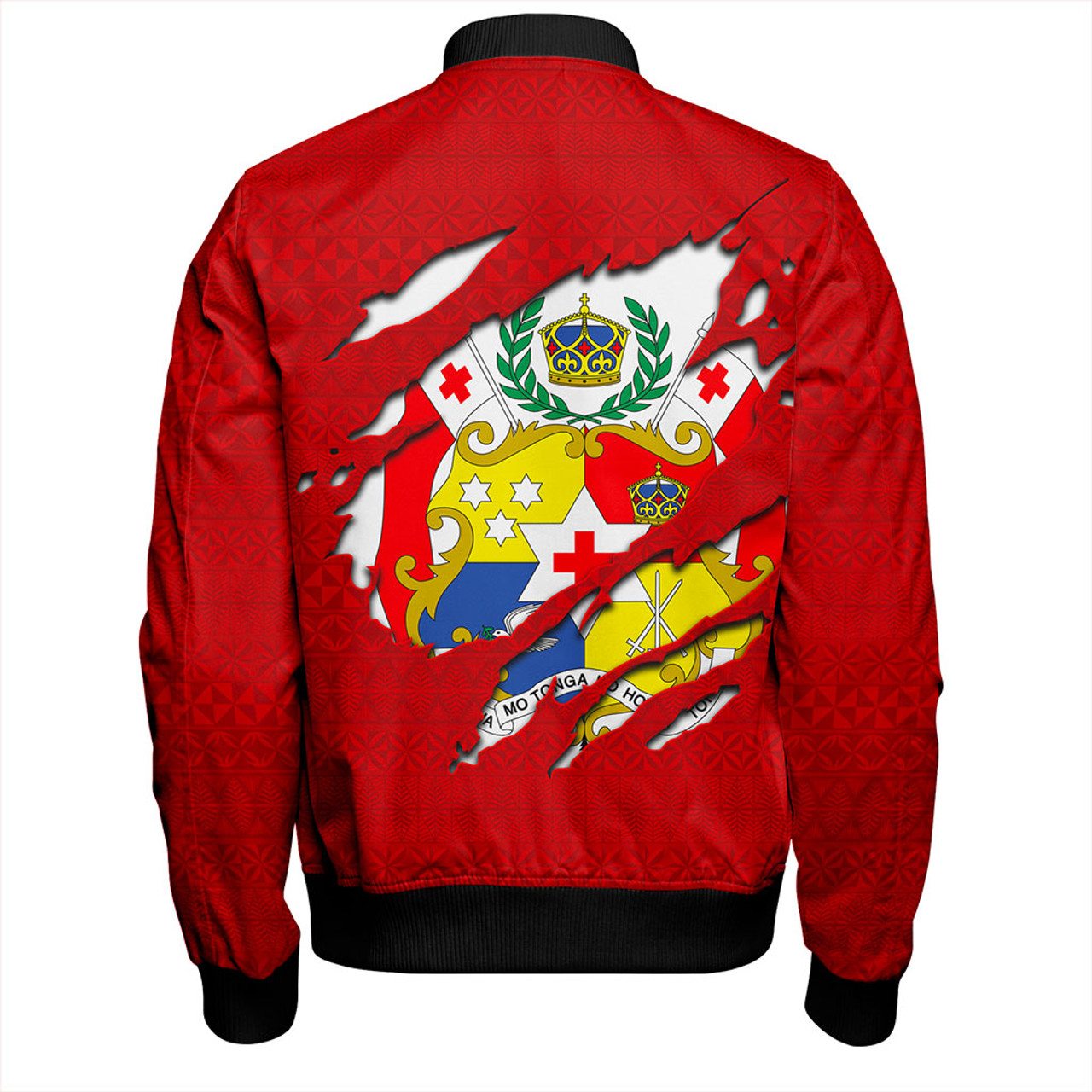 Tonga Bomber Jacket Ngatu Crack Style