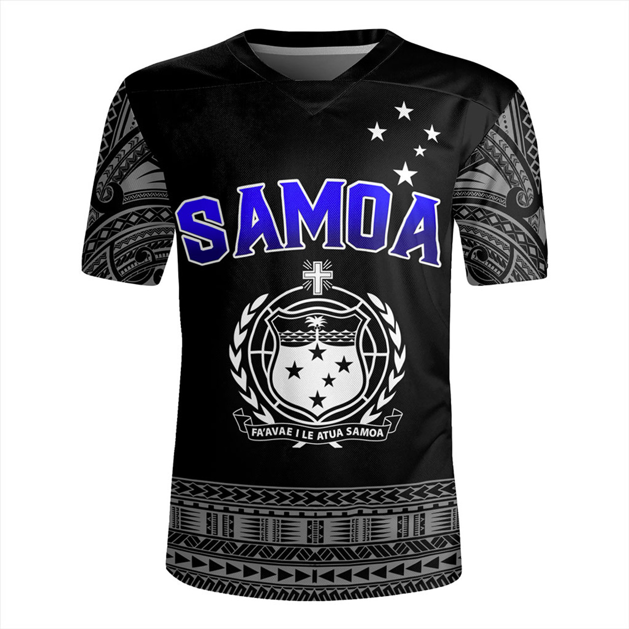 Samoa Rugby Jersey Tribal Polynesia Printed Simple Style