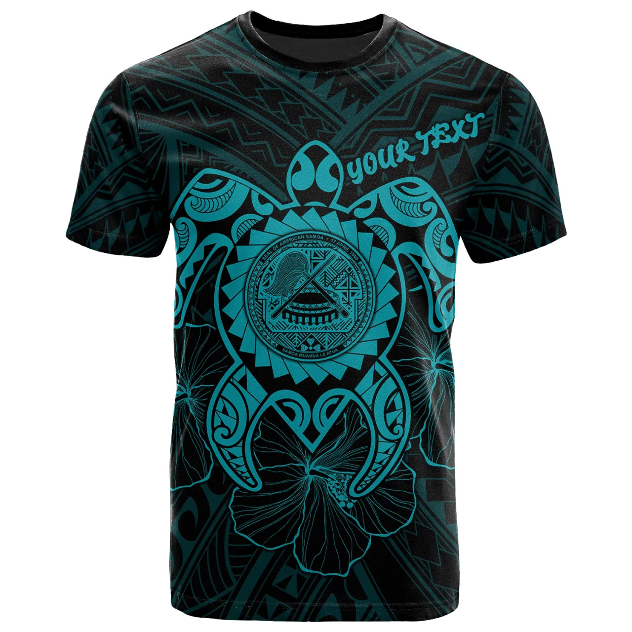 American Samoa Personalised T-shirt - Polynesian Wings (Blue) 2